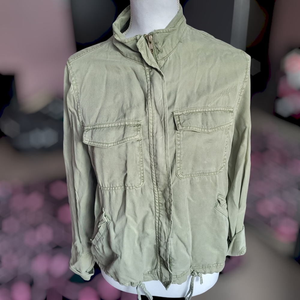 C&C California Sage Green Zipper Jacket